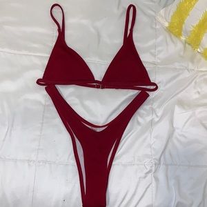 High cut bikini set